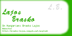 lajos brasko business card